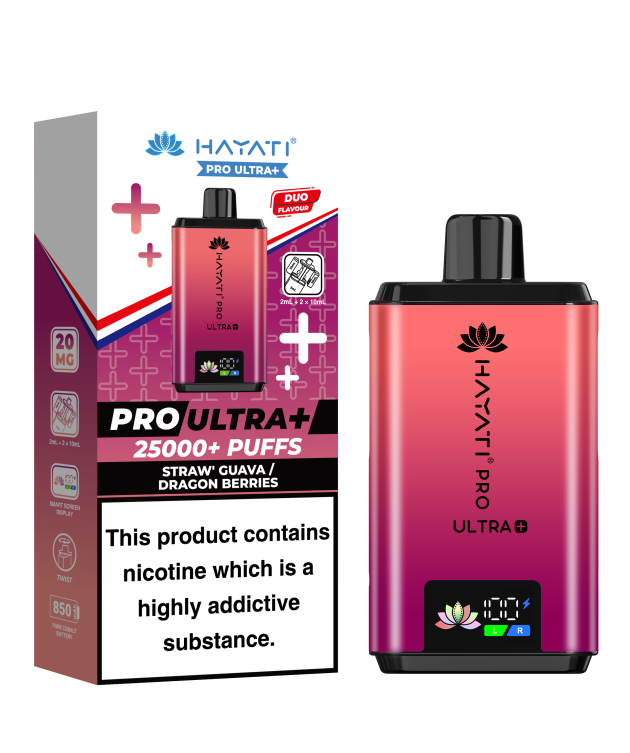 Hayati Pro Ultra+ 25000 - Straw' Grapefruit / Straw' Dragonfruit