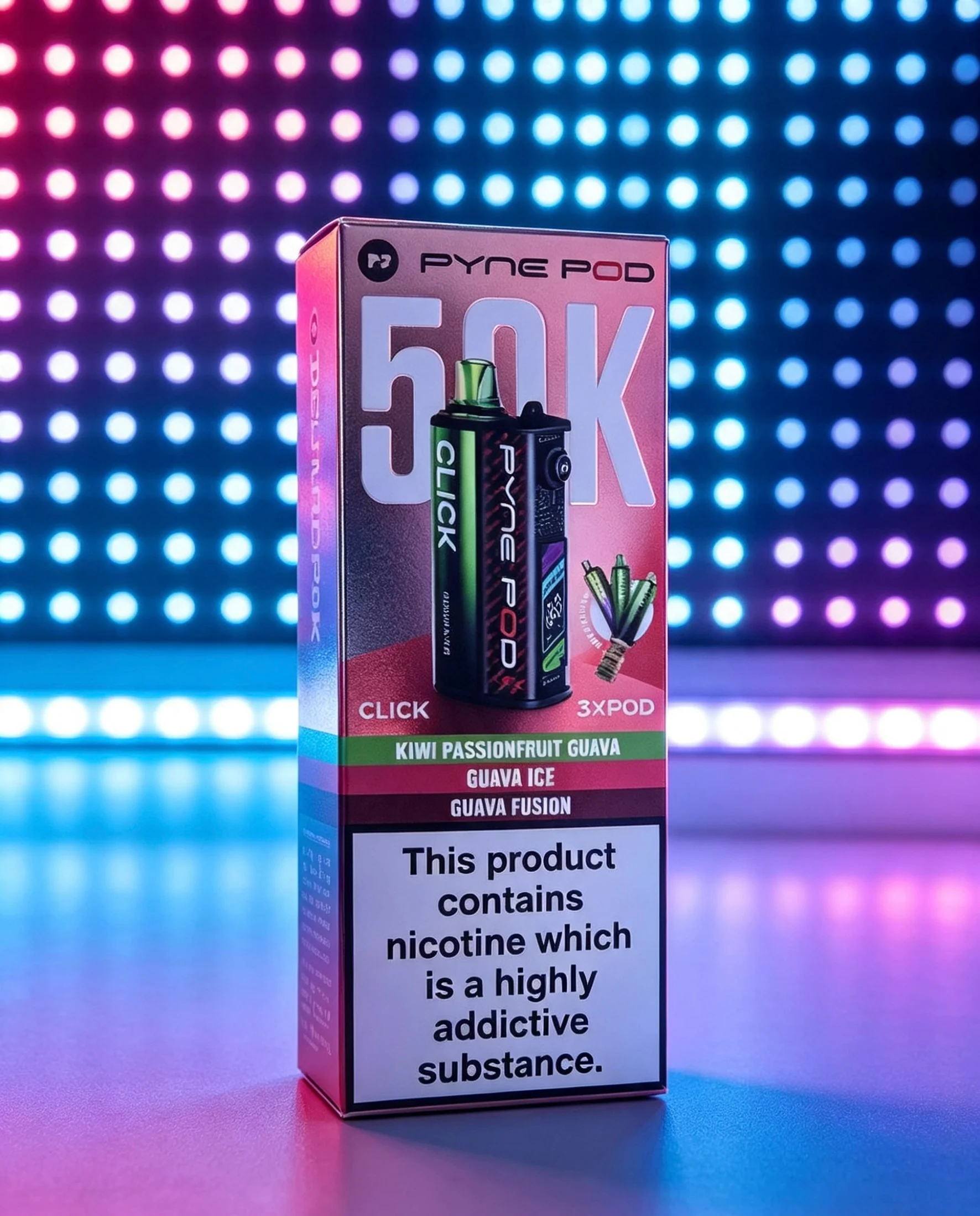 Pyne Pod 50K Click – Kiwi Passionfruit Guava / Guava Ice / Guava Fusion
