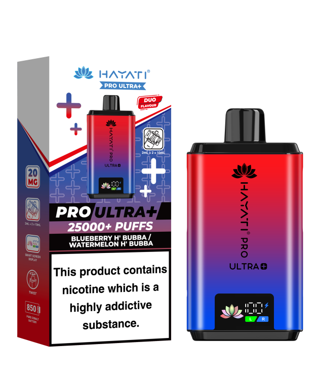 Hayati Pro Ultra+ 25000 -  Blueberry H' Bubba / Watermelon H' Bubba