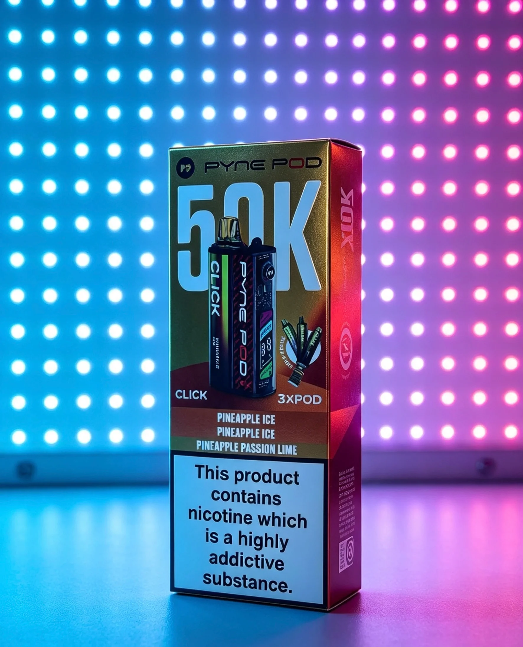 Pyne Pod 50K Click – Pineapple Ice ×2 / Pineapple Passion Lime