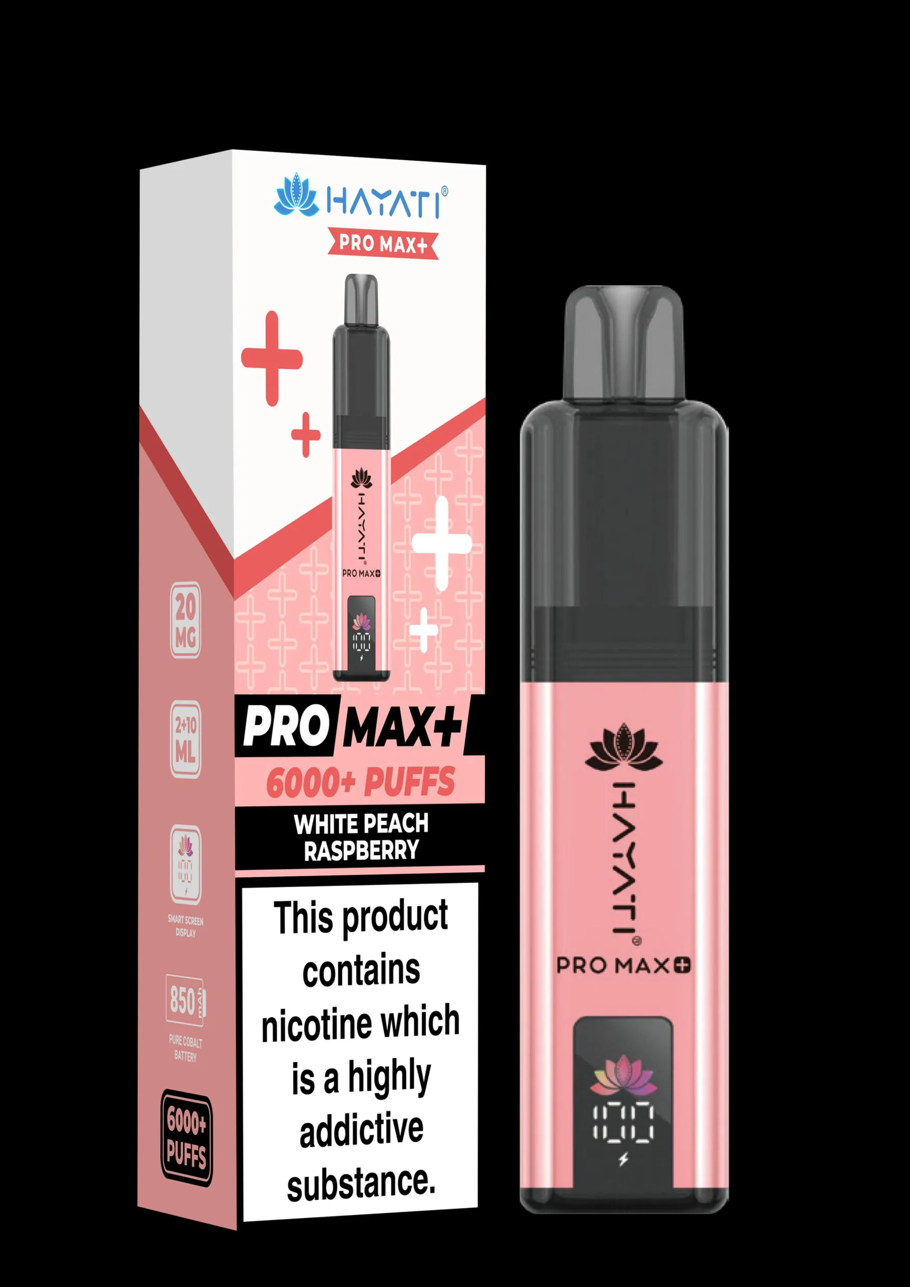 Hayati Pro Max+ White Peach Raspberry